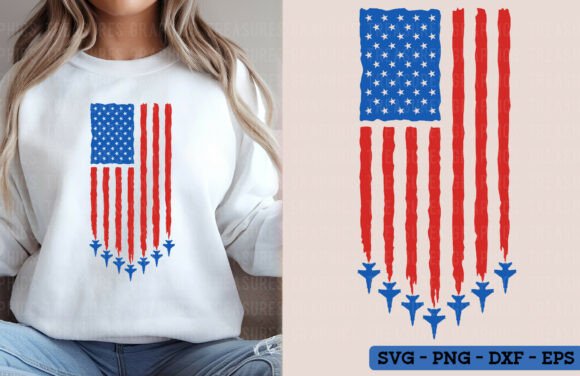 American Flag Fighter Jets SVG: Bold T-Shirt Graphics