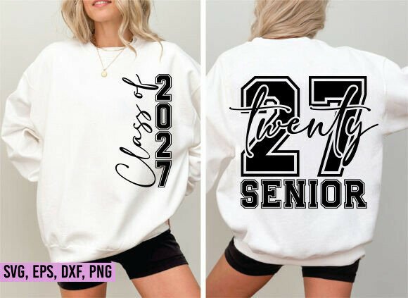 Class of 2027 SVG Graphics for T-Shirt Designs