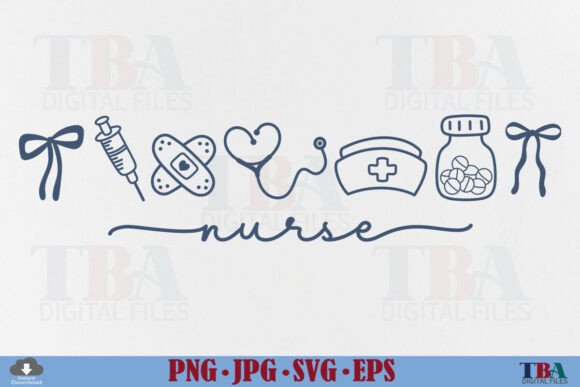 Coquette Nurse Life Graphics for T-Shirt Designs