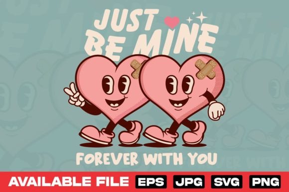 Couple Heart Graphics for T-Shirt Designs