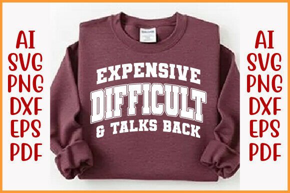 Expensive Difficult Talks Back PNG for Graphics