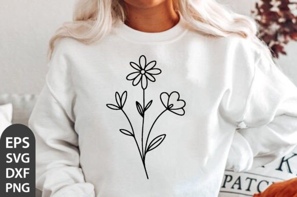 Flower Svg, Wildflower Design: Graphics for T-Shirt Designs
