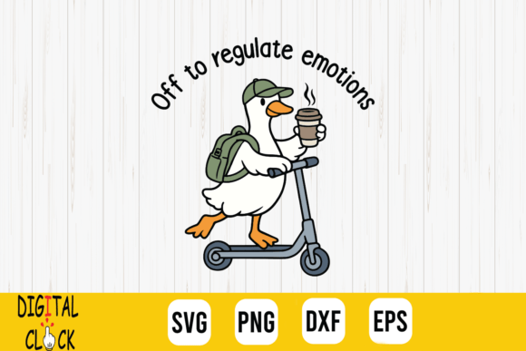 Funny Goose Scooter Meme Emotional SVG Graphics for T-Shirt Designs