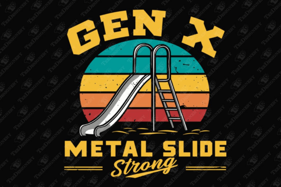 Gen X Metal Slide: Graphics for T-Shirt Designs