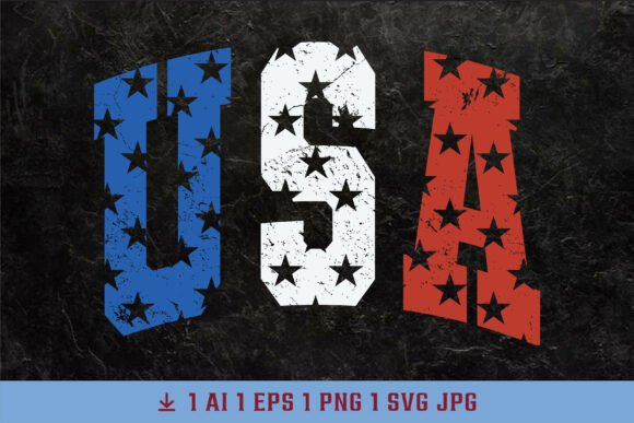 USA PNG 4th of July Patriotic SVG for Graphics and T-Shirt Designs