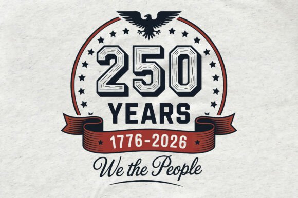 We the People Eagle Badge 250 Years USA Graphics & T-Shirt Designs